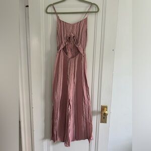 Saltwater Luxe pink jumpsuit with cutout - size small